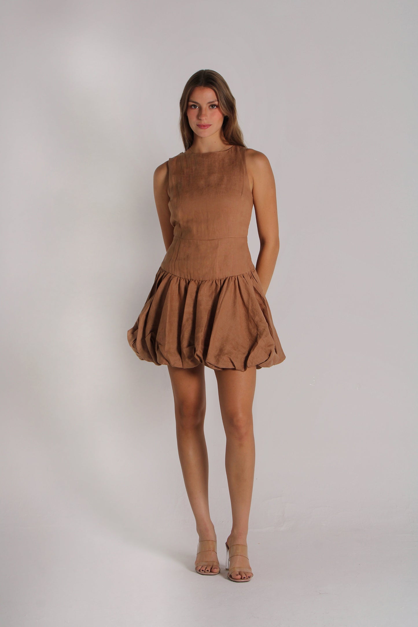 BALLOON LINEN DRESS