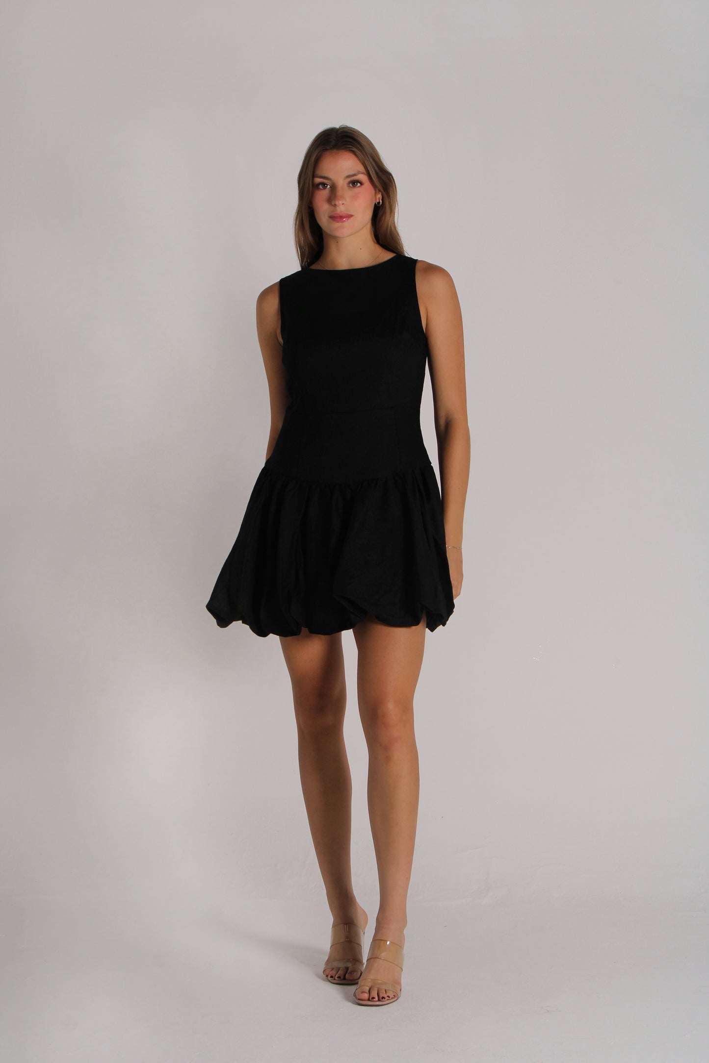 BALLOON LINEN DRESS