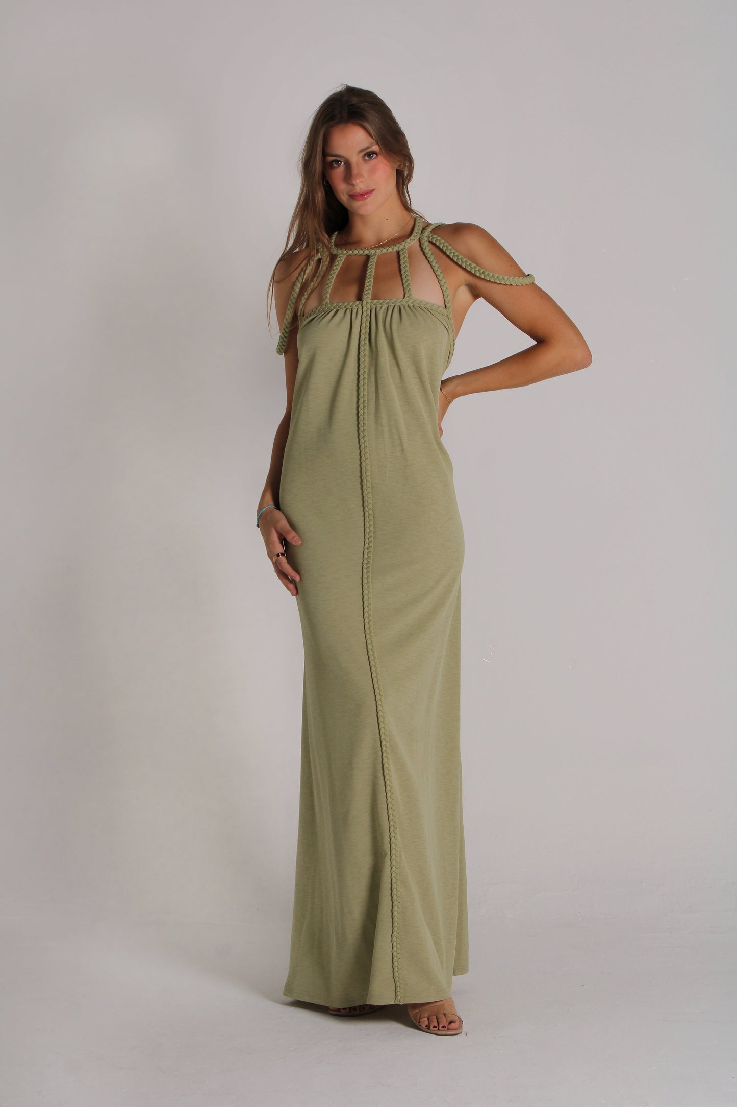 Braided strap dress