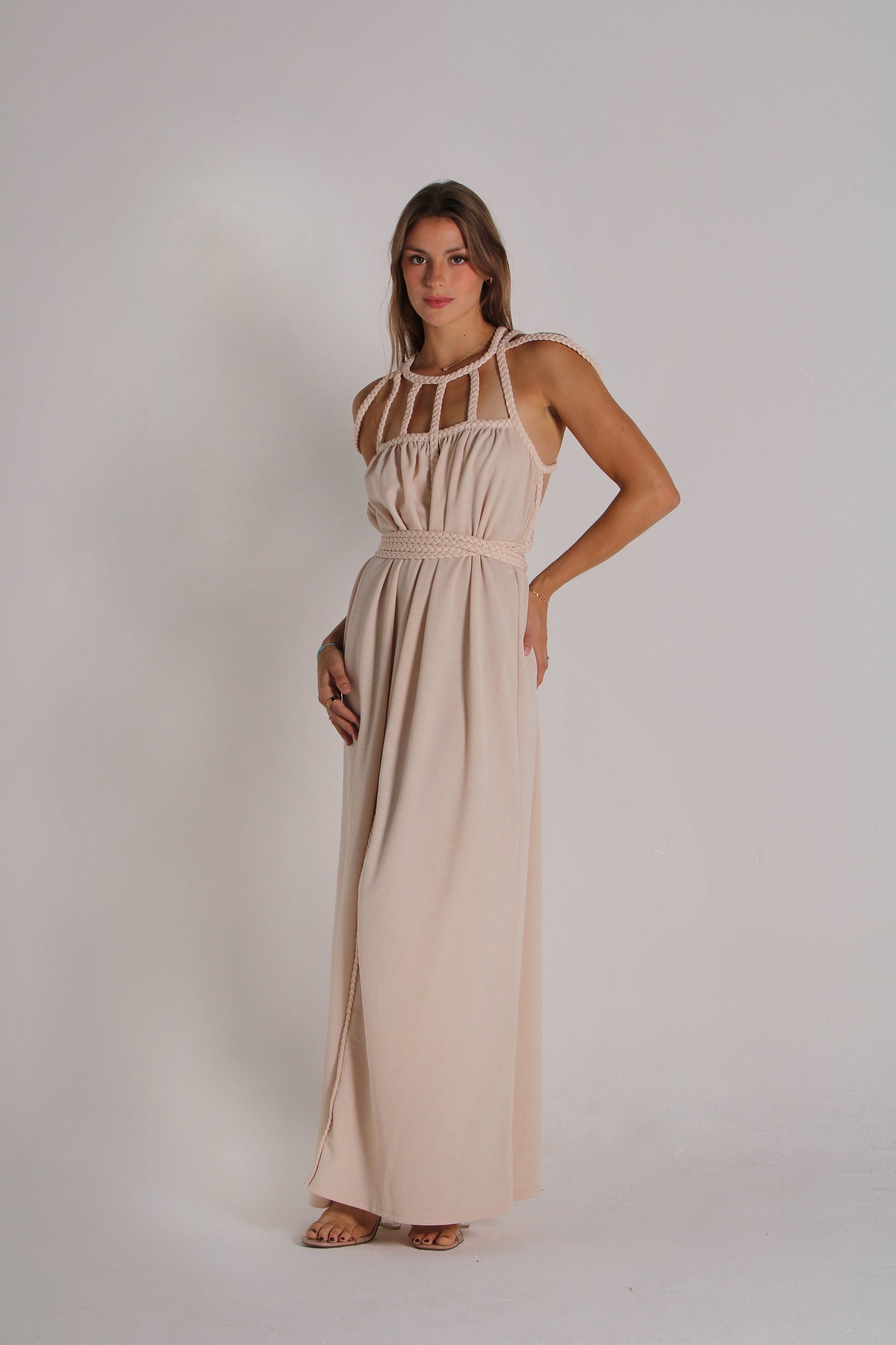 Braided strap dress