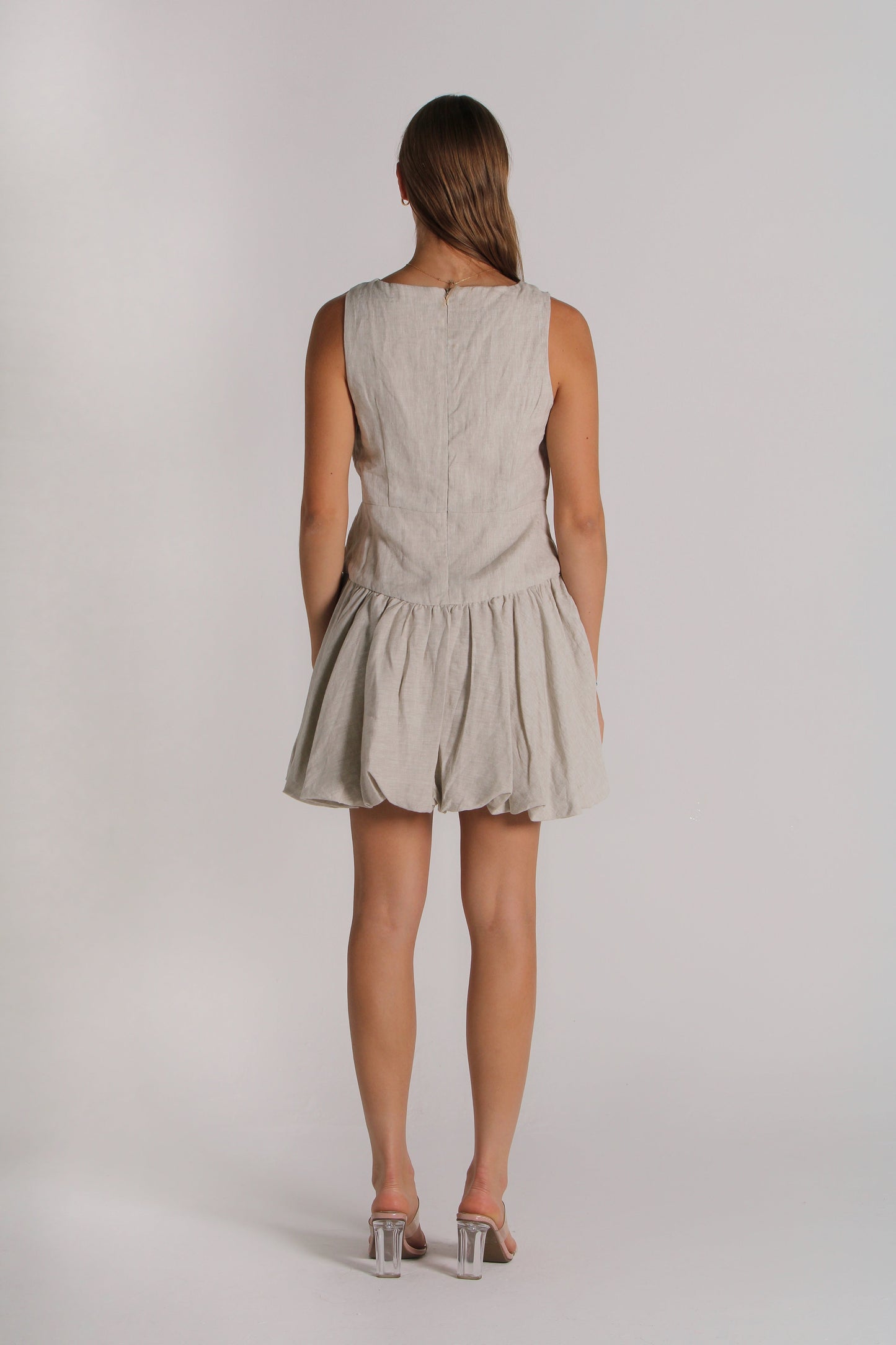 BALLOON LINEN DRESS