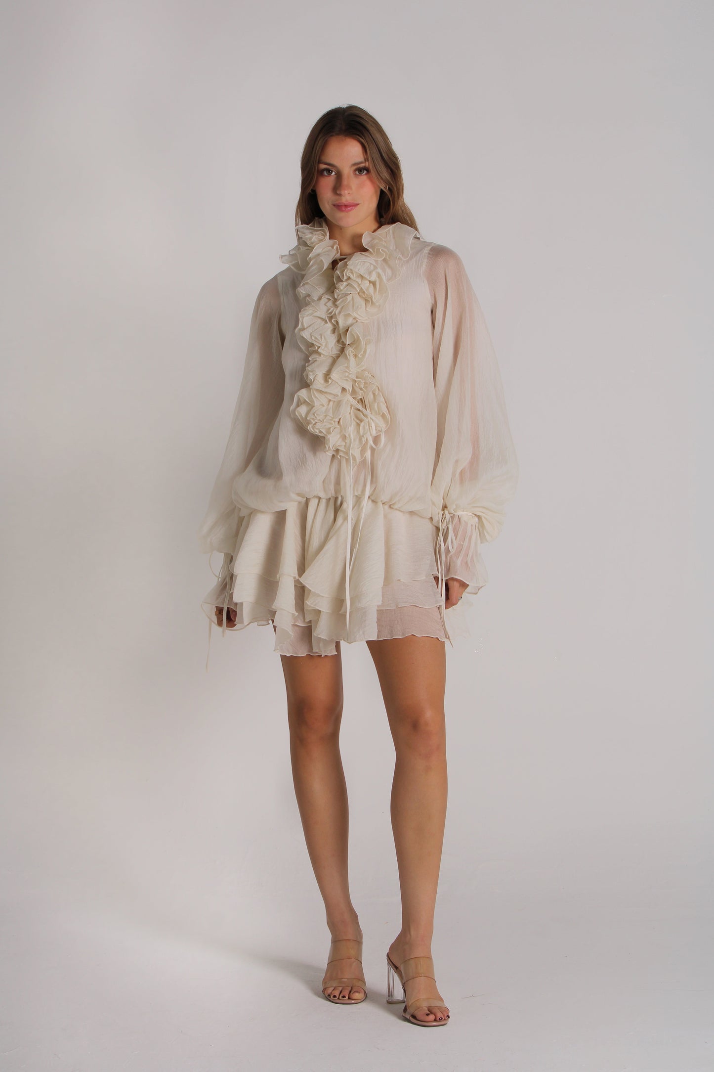 BEIGE ENDIVE DRESS