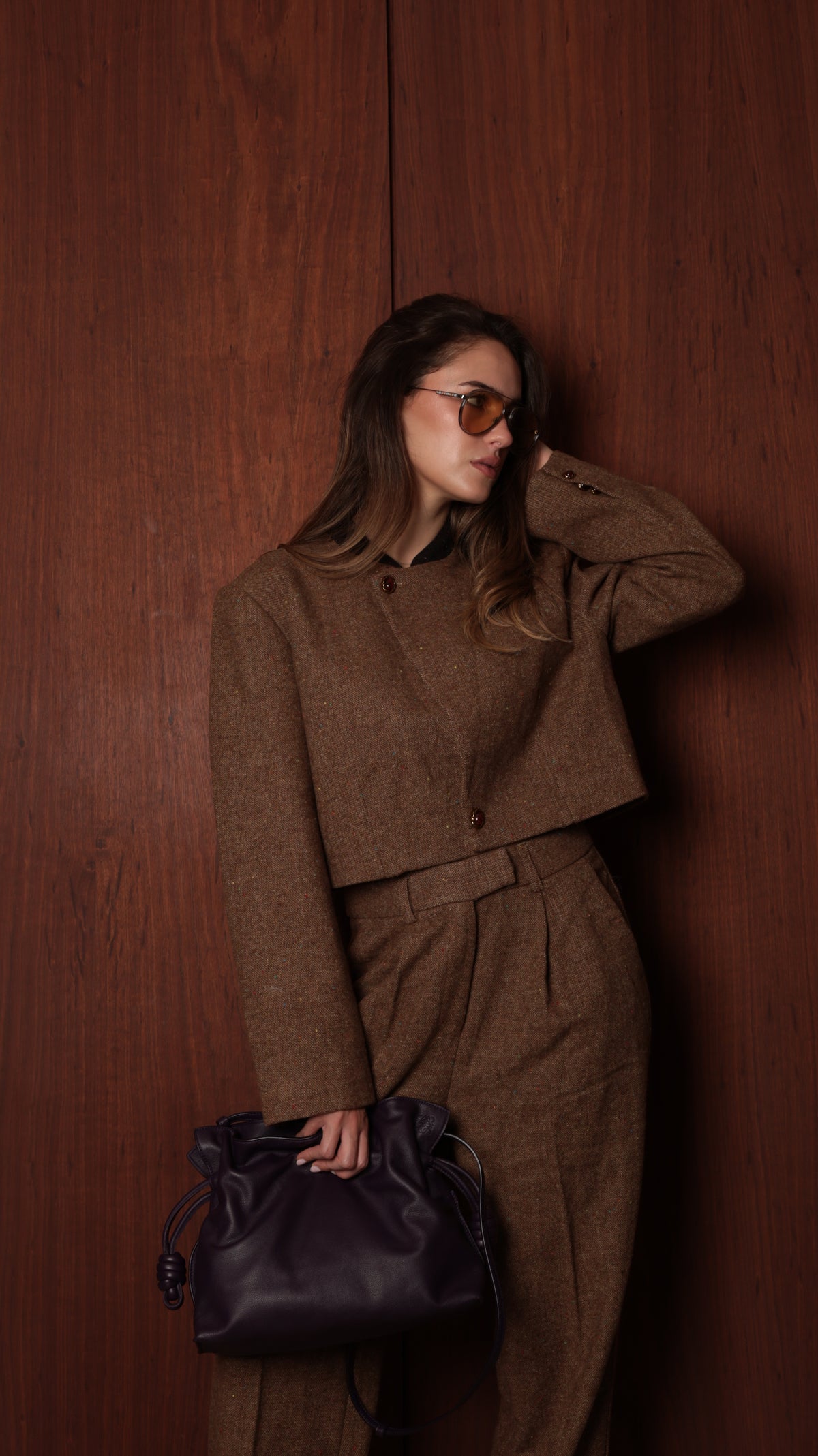 Cropped Blazer — Structured Buttoned Wool Blazer