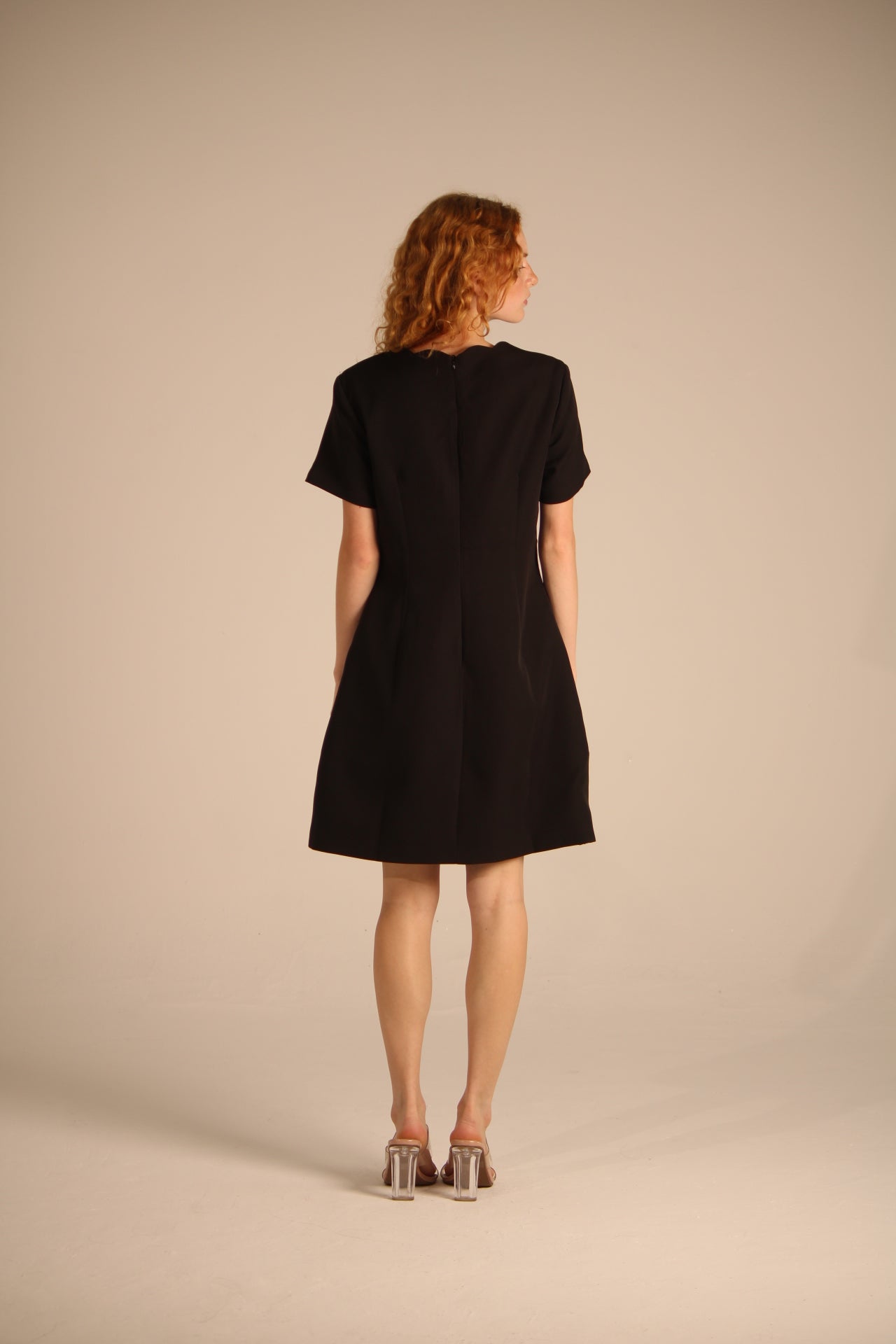 BLACK DRESS WITH GLITTER