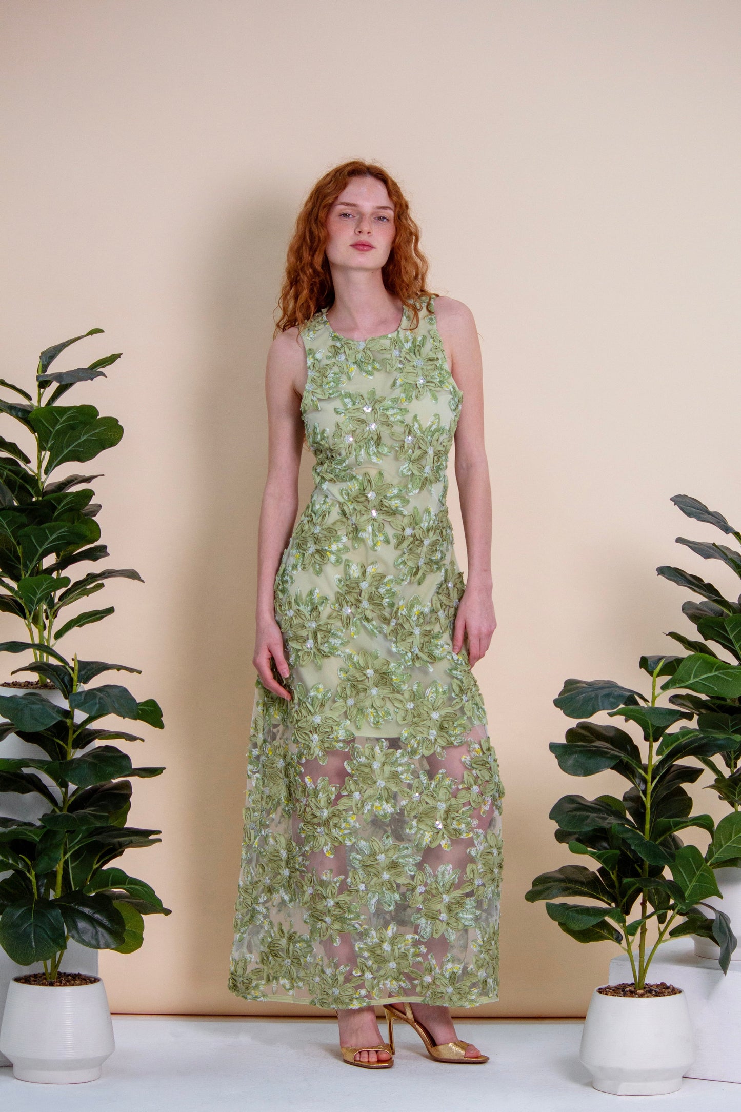 Maxivestido Willow con Flores en 3D