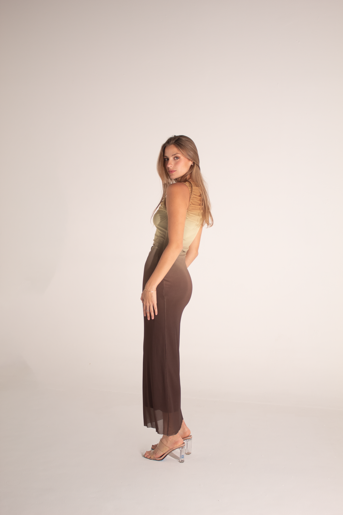 The Gradient Cowl Neck Dress