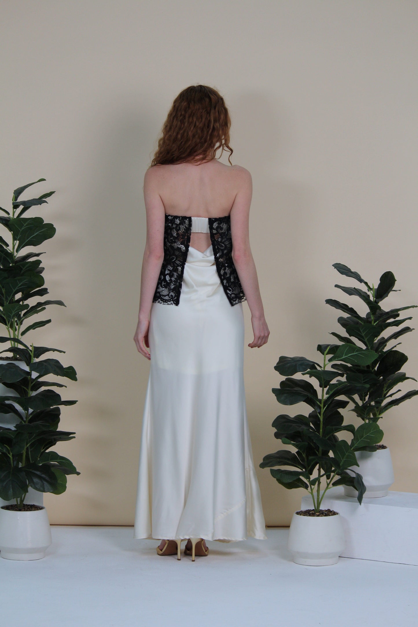 Midnight Lace Strapless Maxi