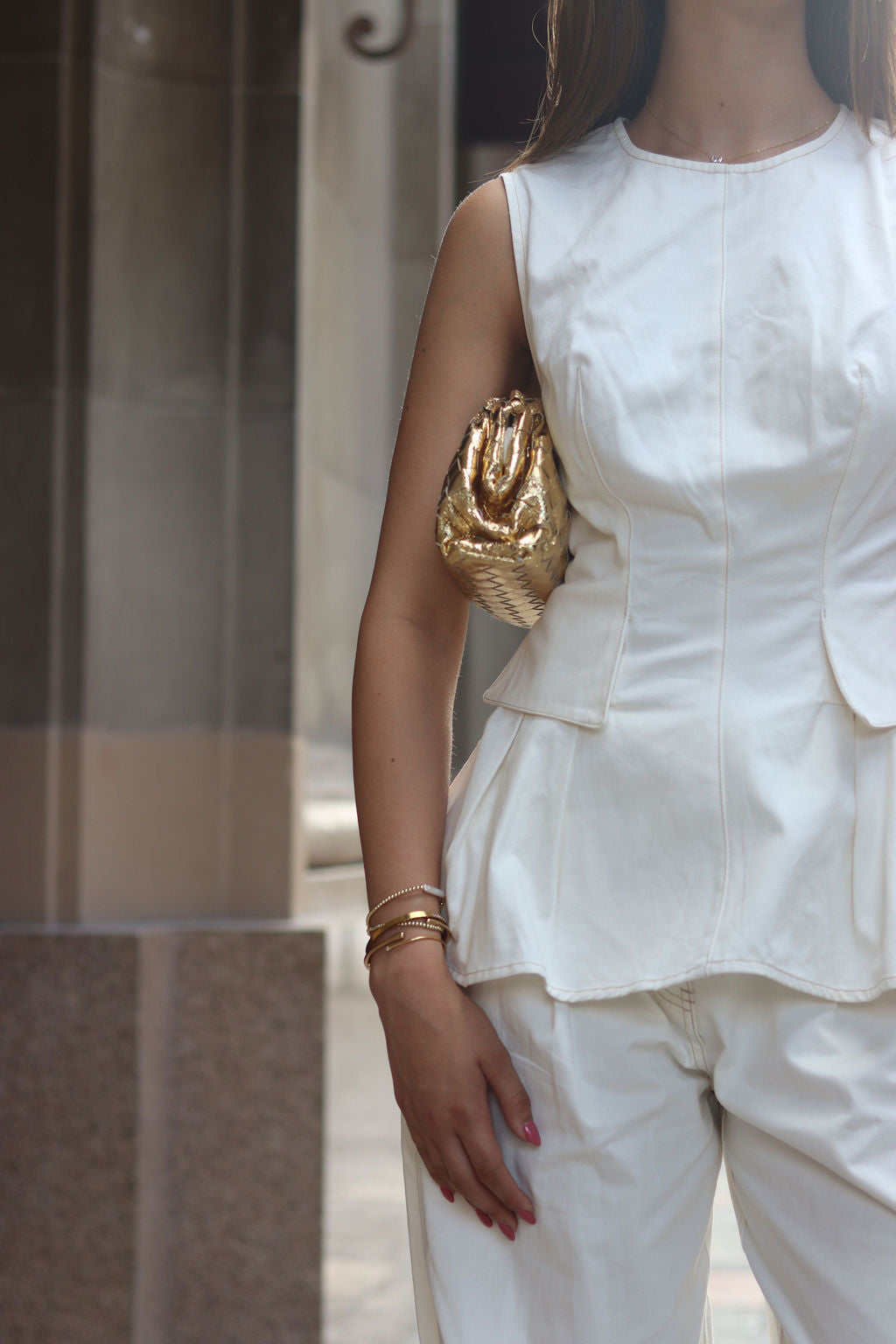 WHITE DENIM PANTS