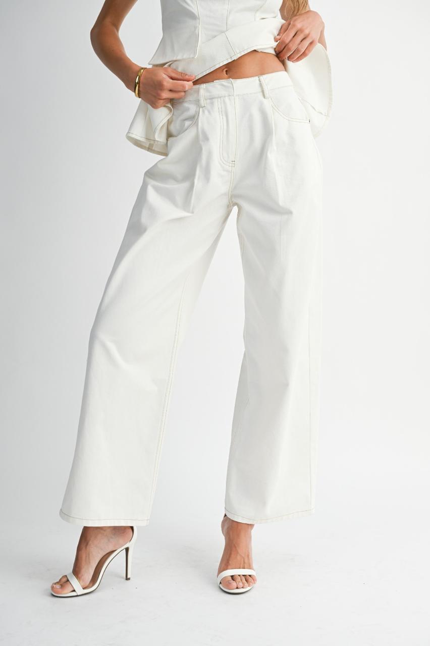 WHITE DENIM PANTS