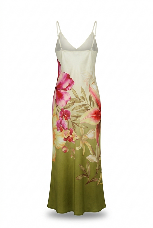 Lily Floral Slip Dress – Maxi de Tirantes con Estampado Floral