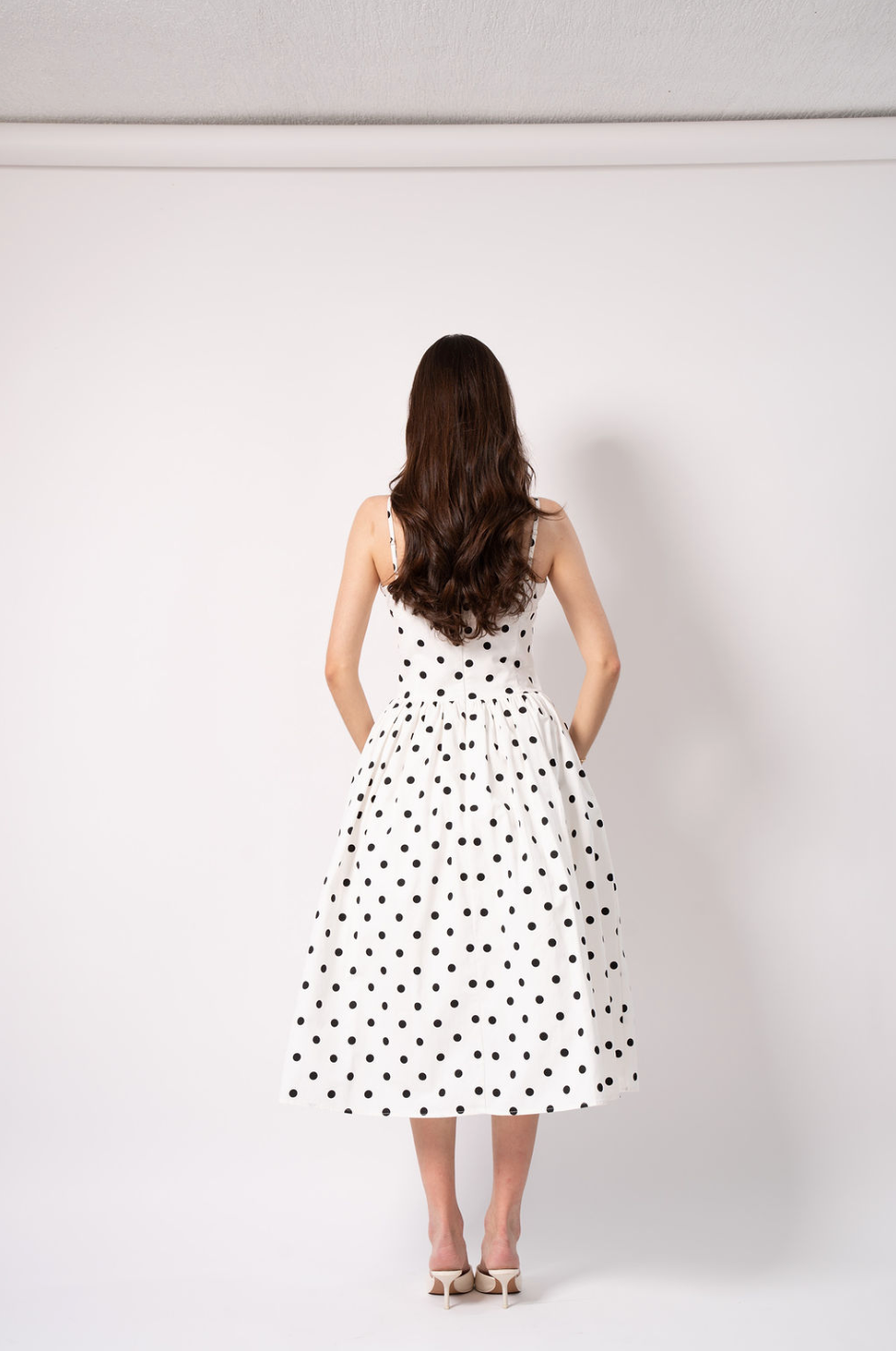 White Dress With Polka Dots