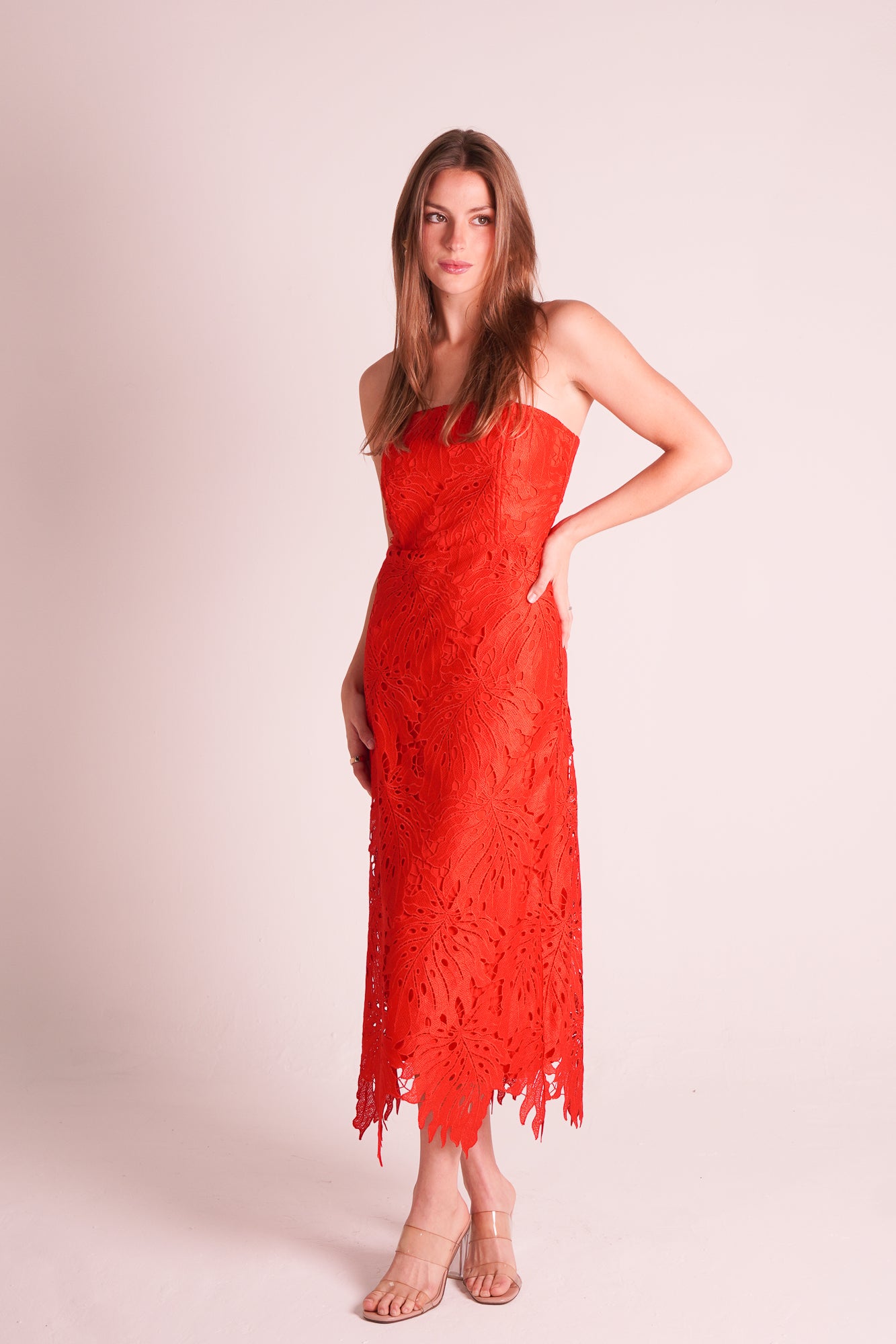 STRAPLE CROCHET DRESS