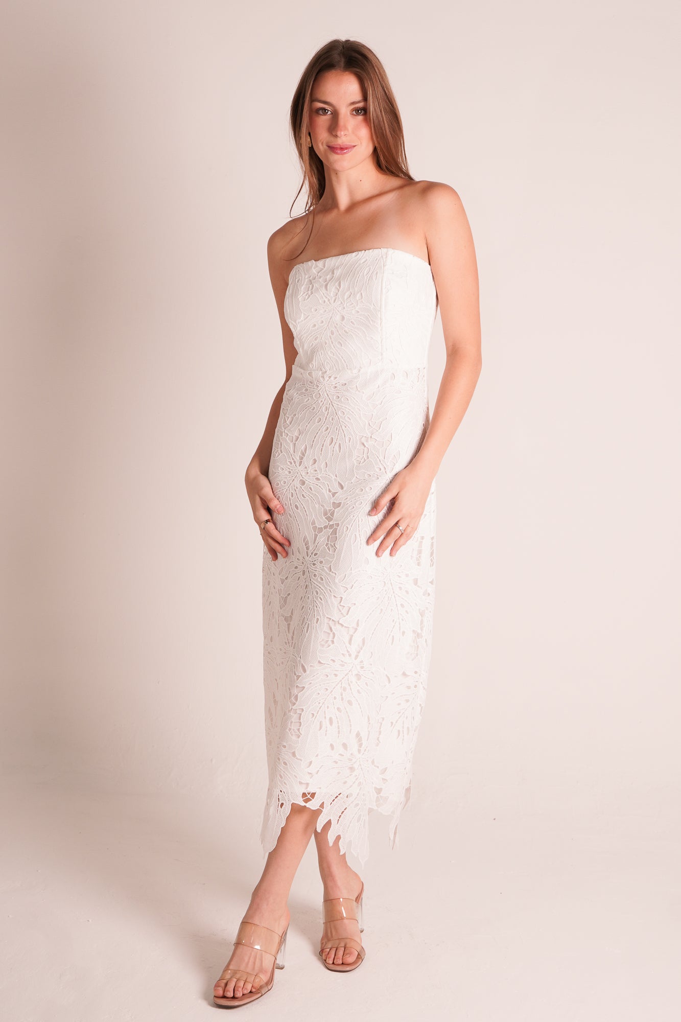 STRAPLE CROCHET DRESS