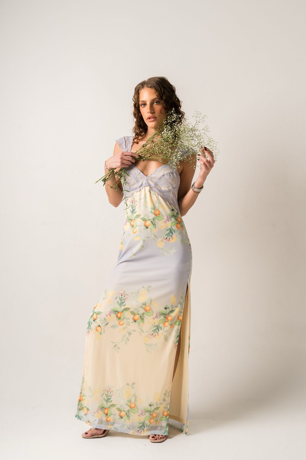 LILAC DRESS WITH LEMONS PREORDEN