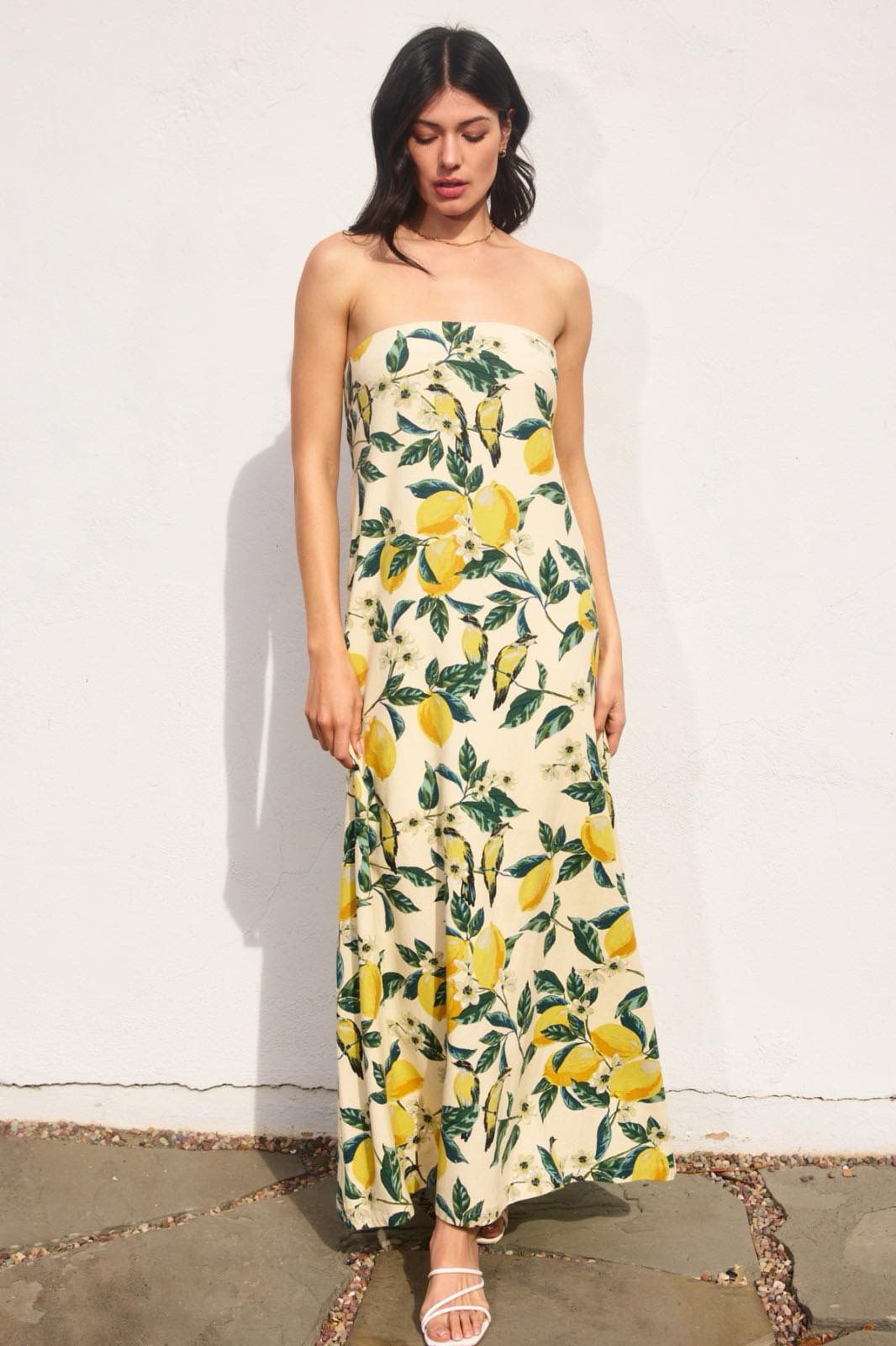LEMON STRAP DRESS