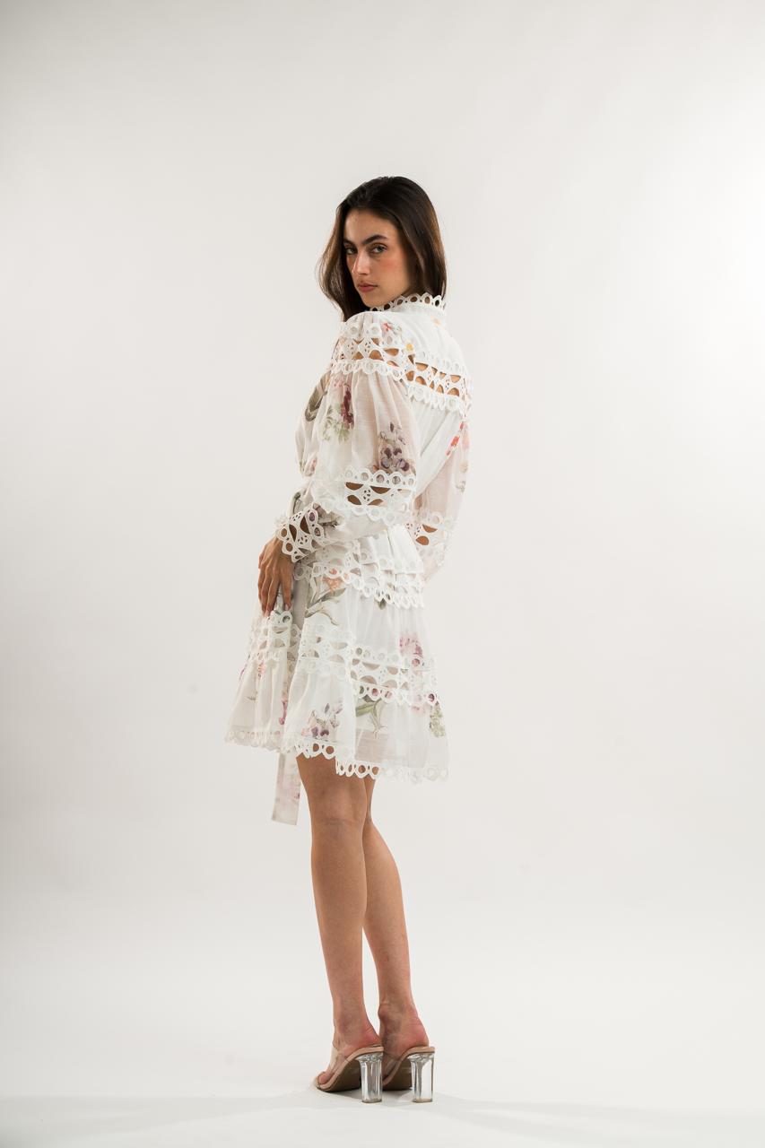 White Leaves Dress