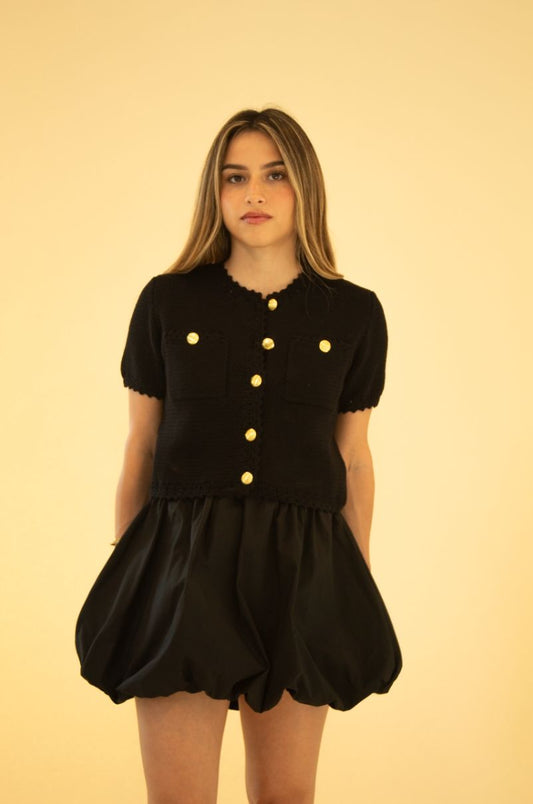 The Bouclé Mini Skirt