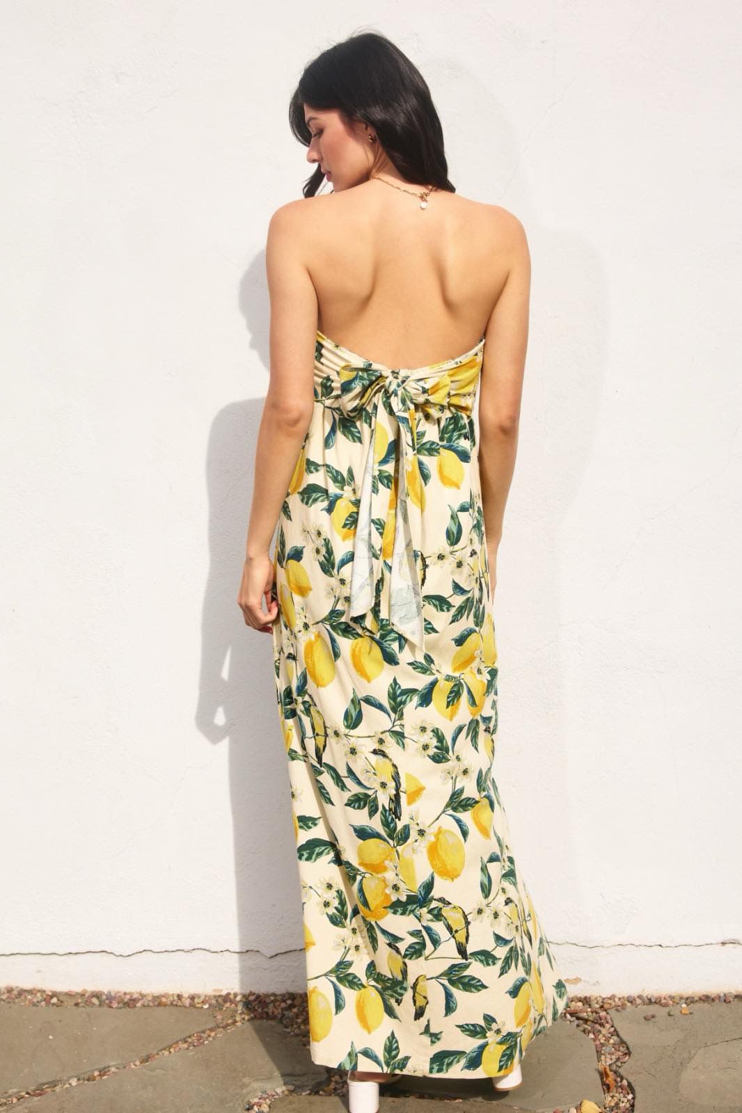 LEMON STRAP DRESS