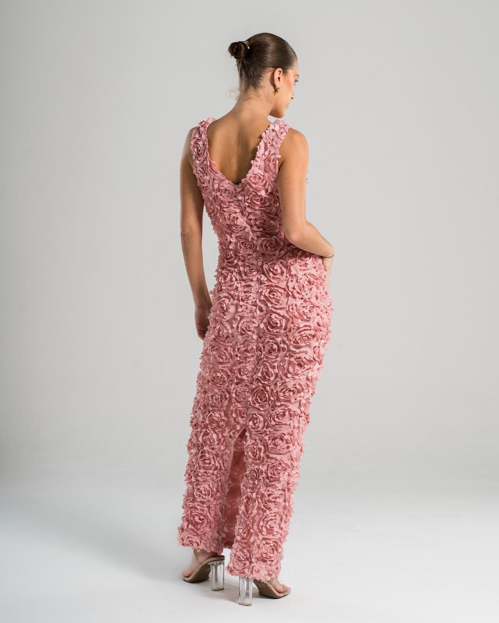 PETAL V-NECK DRESS