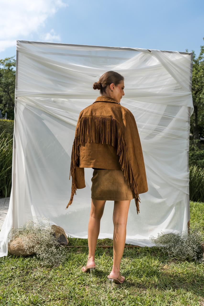 Brown Jacket With Fringes