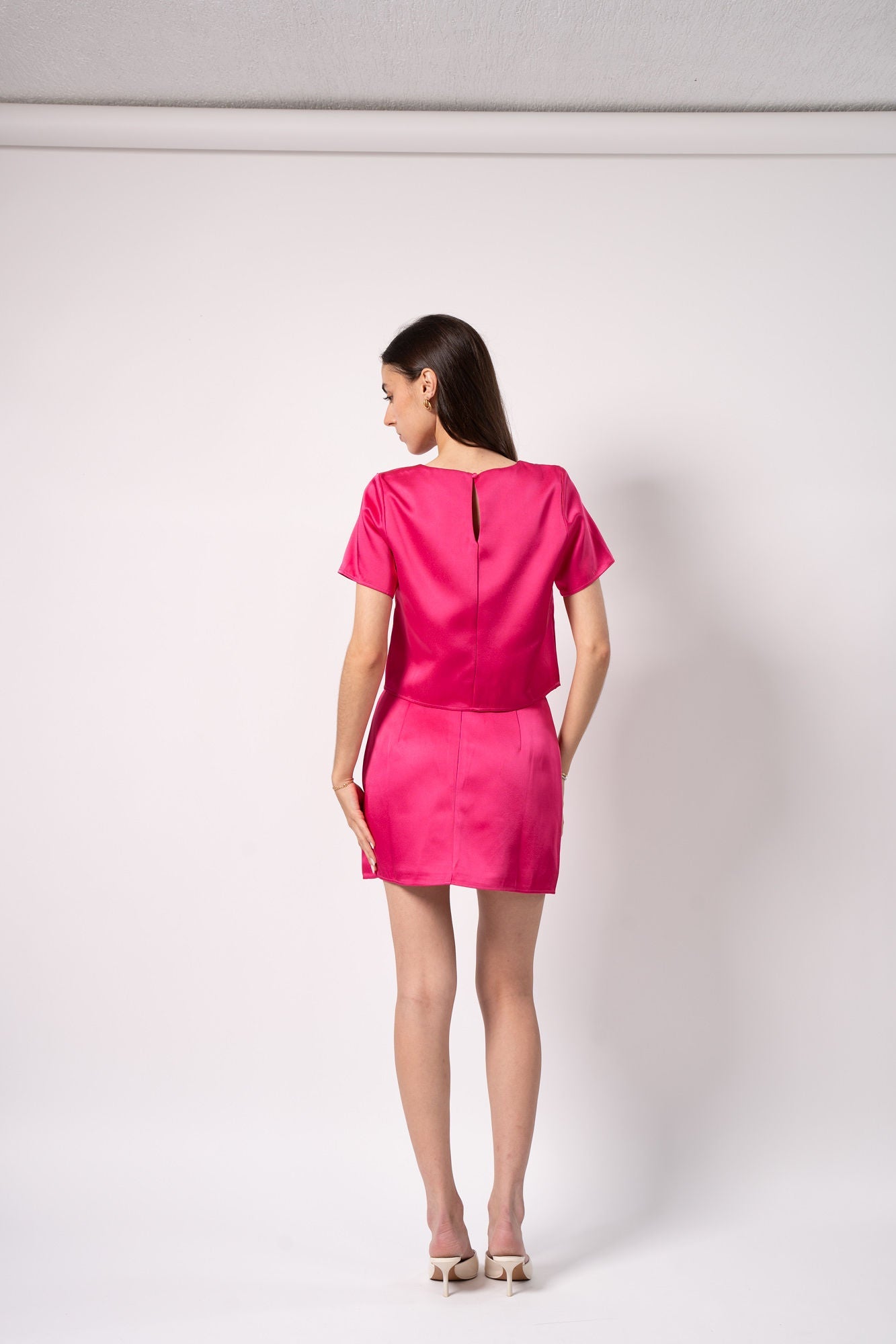 Satin Pink Skirt