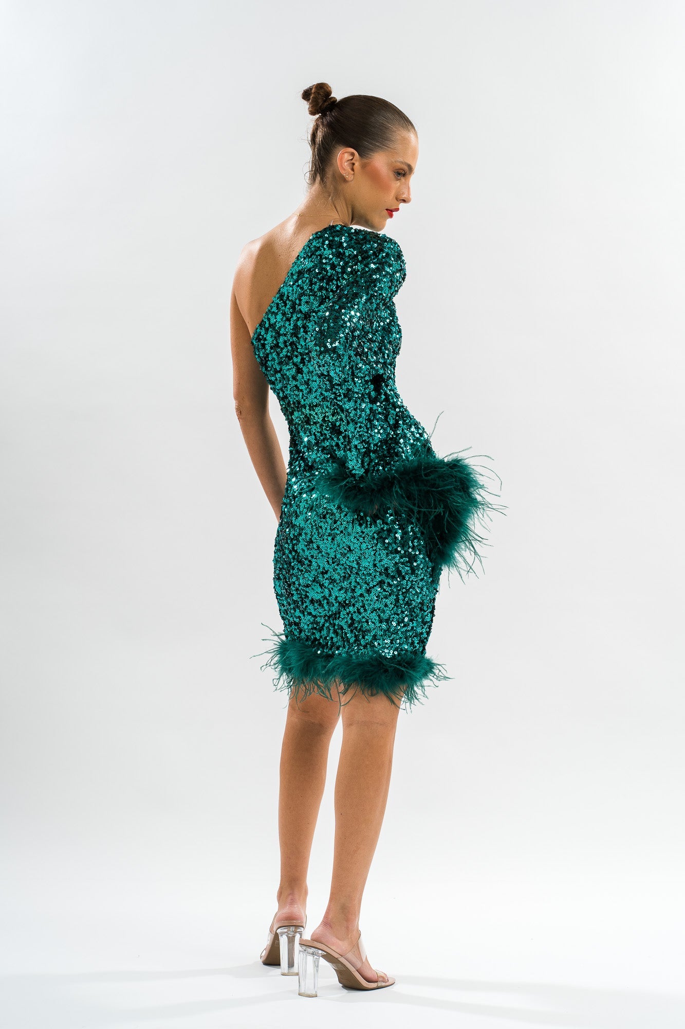 Vestido verde brillante