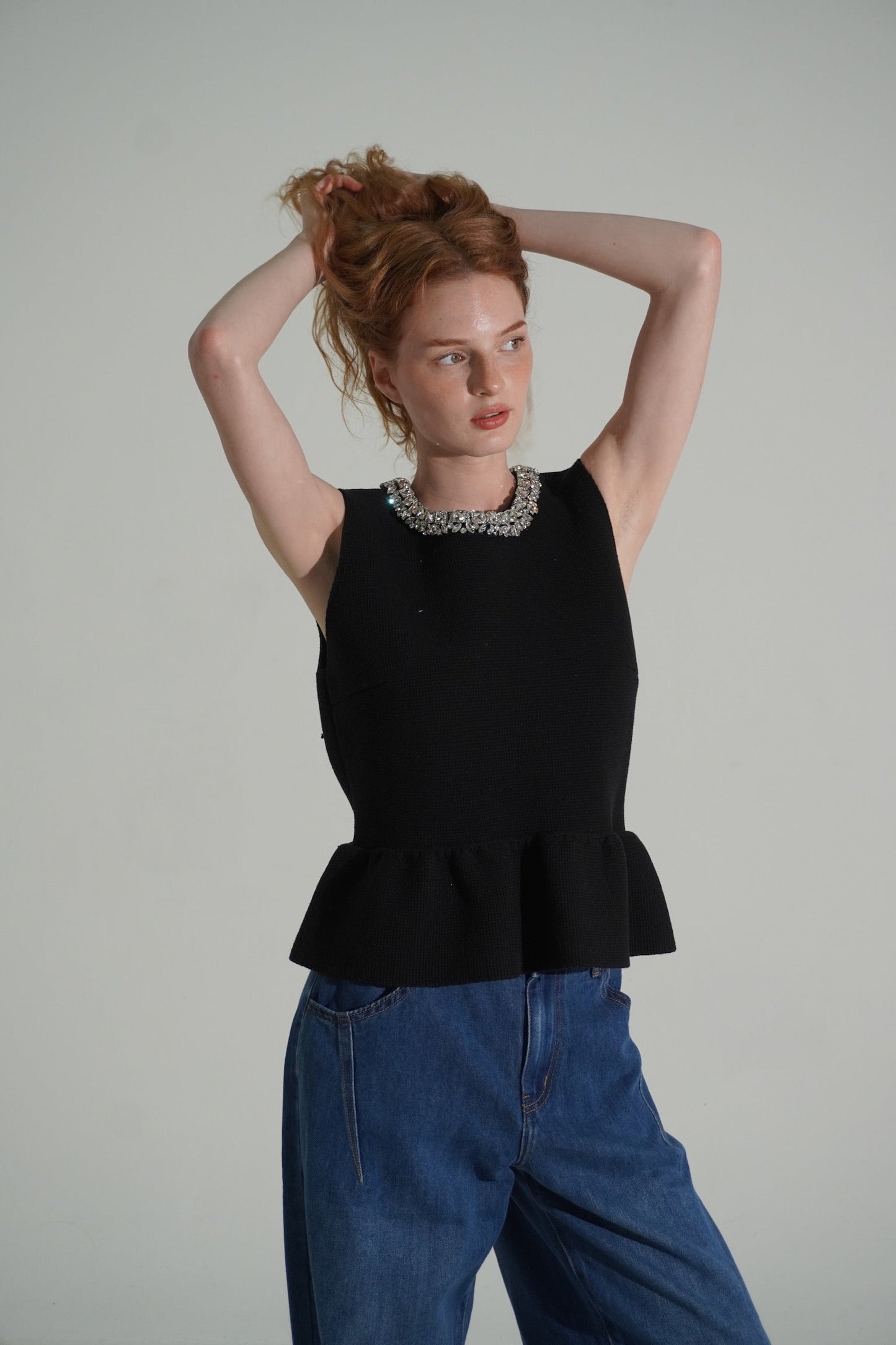 Diamond necklace blouse