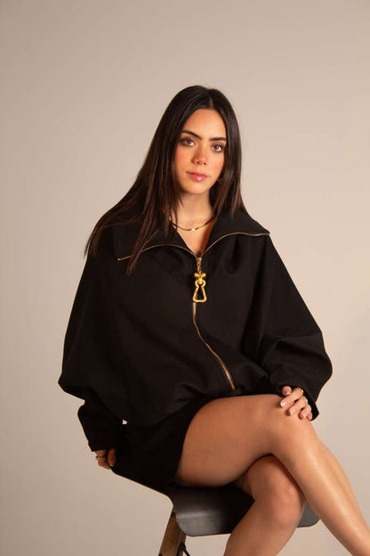 BELL SLEEVES JACKET WITH GOLD DETAILS