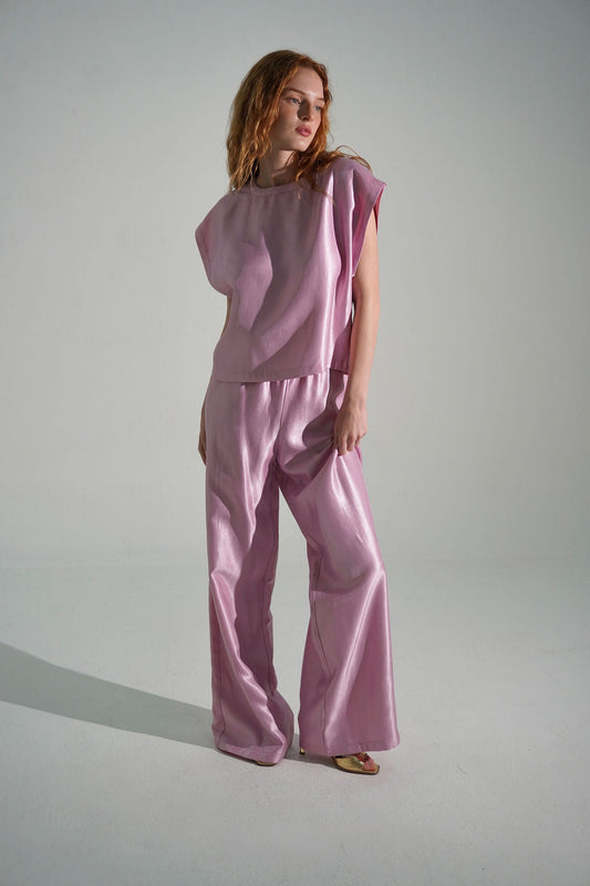 Bubblegum satin pants