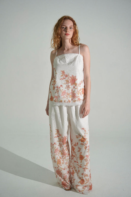 Embroidered bloom top