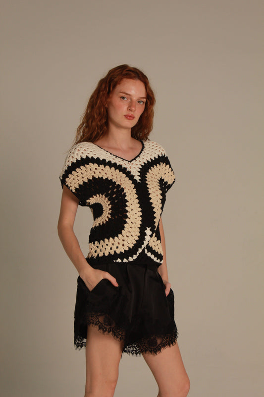 Satin Shorts — Lace Hem Detail PREORDEN