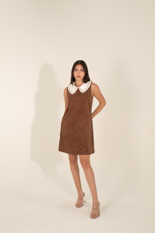 Brown Suede Dress