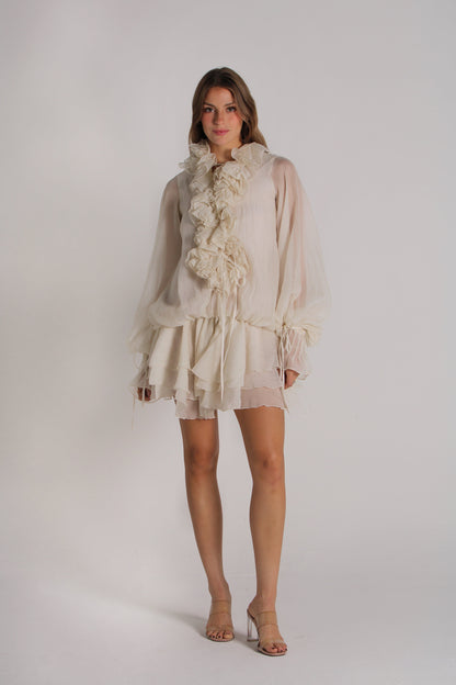 VESTIDO DE ENDIVIAS BEIGE