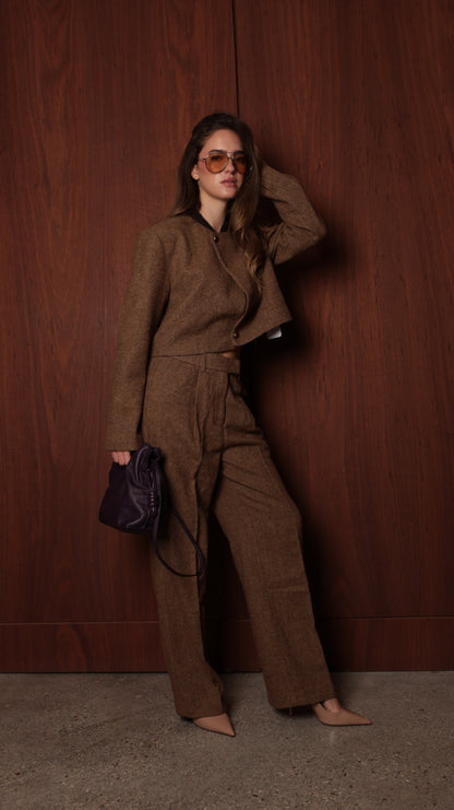 Tailored Trousers — High-Waisted Wide-Leg Wool Trousers