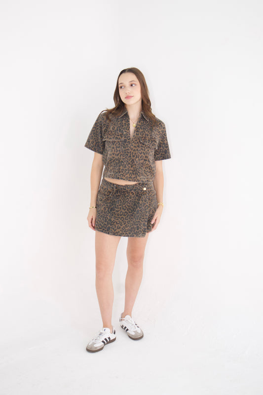 Leopard Print Skirt