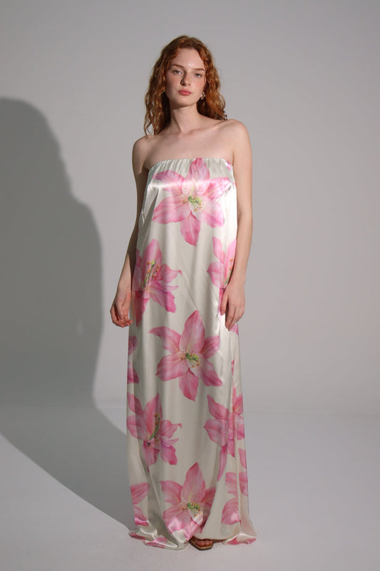 Hawai bloom strapless dress
