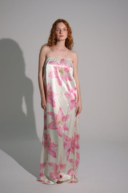 Hawai bloom strapless dress