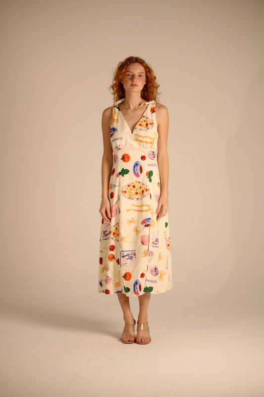 Beige Midi Dress