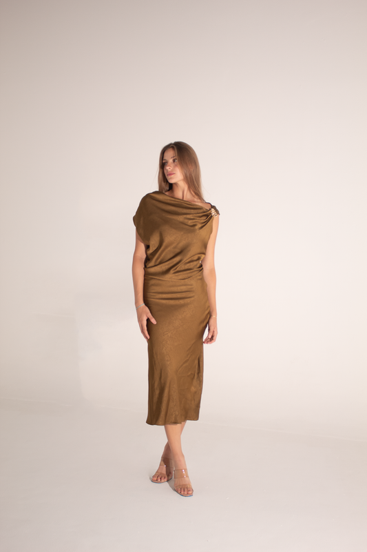 The Asymmetric Drape Dress