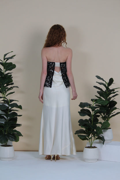 Midnight Lace Strapless Maxi