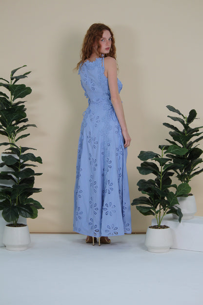 Summer Breeze Floral Eyelet Maxi