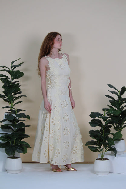 Summer Breeze Floral Eyelet Maxi