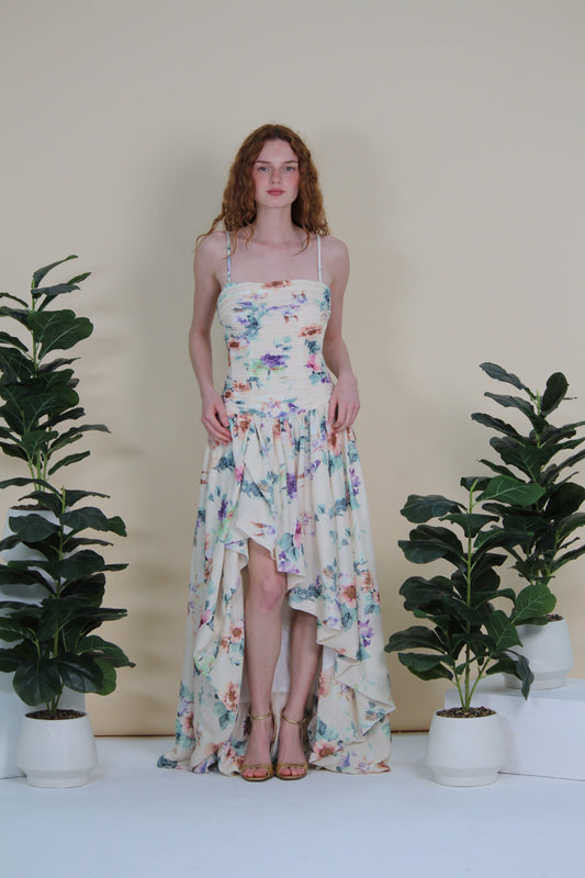 Sienna Floral Cascade Dress