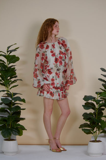 Petals Ruffled Mini Skirt