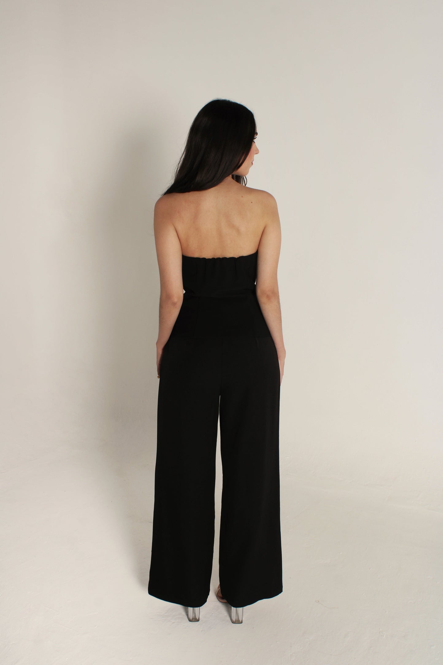 BLACK DRESS PANTS WITH APPLIQUES