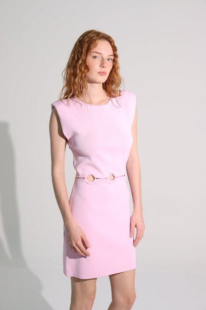 Bubble gum pink knit dress