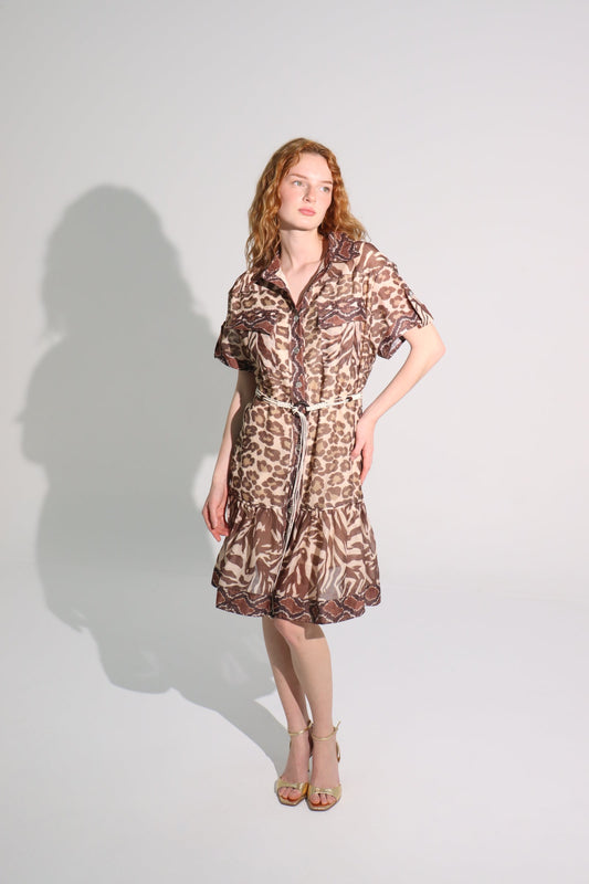 Animal print safari dress
