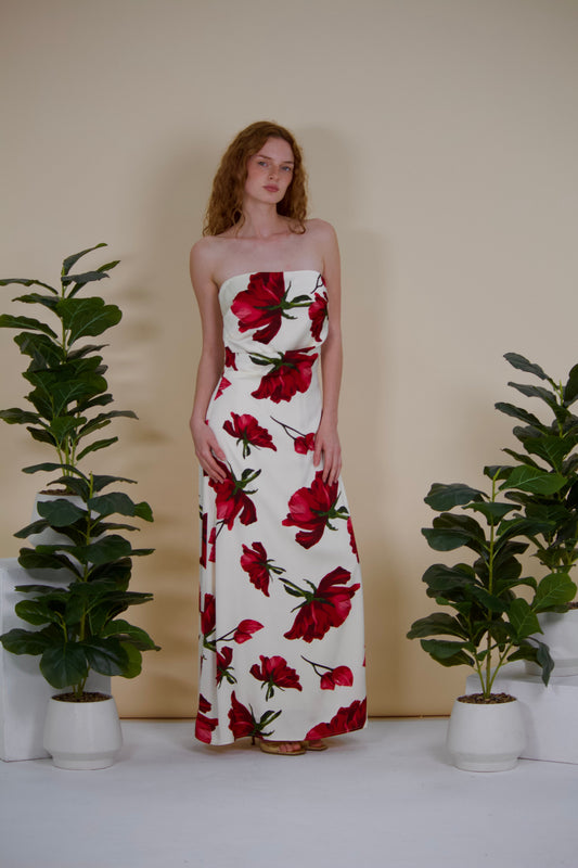 Rose Gala Strapless Gown