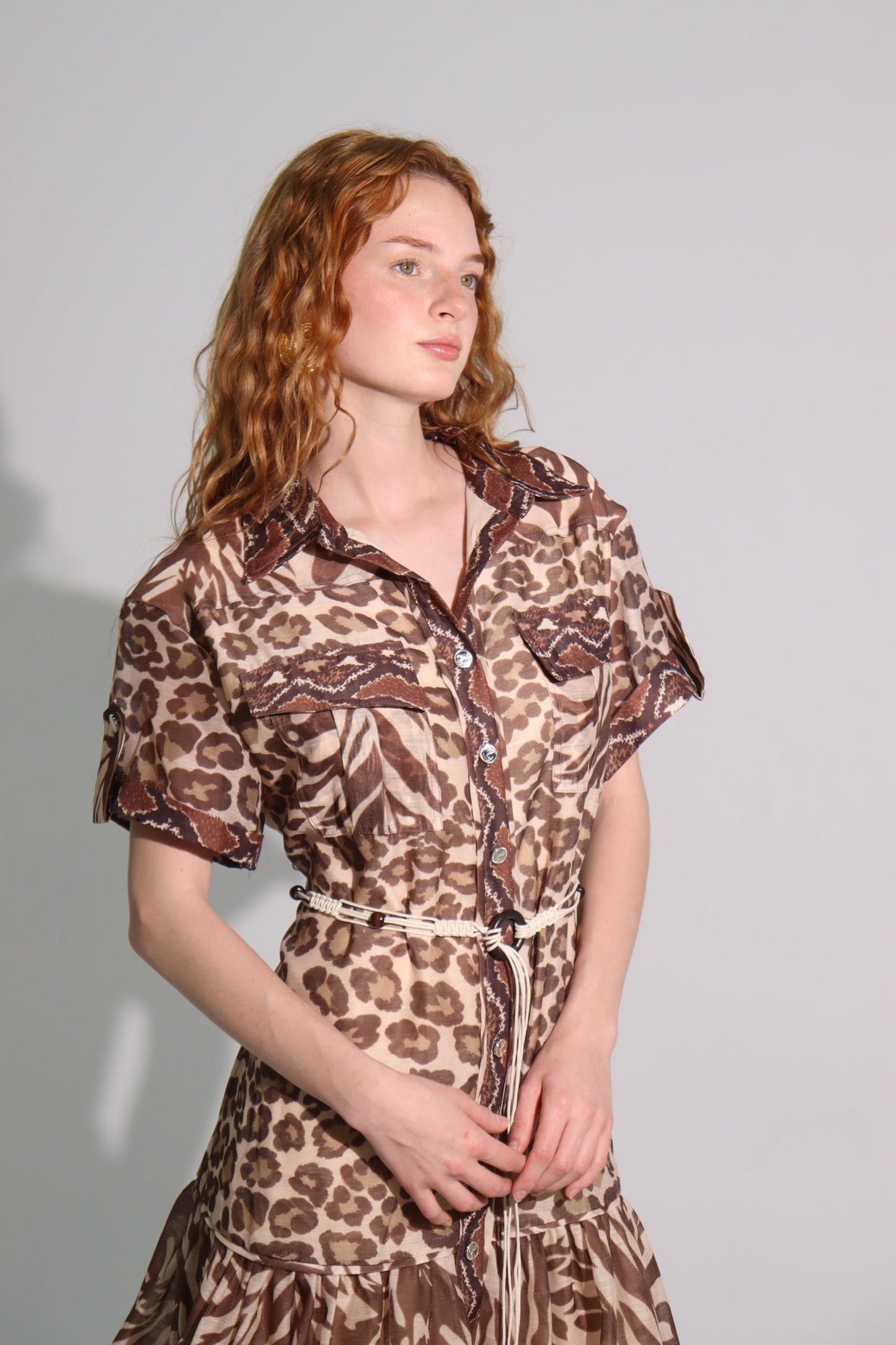 Animal print safari dress