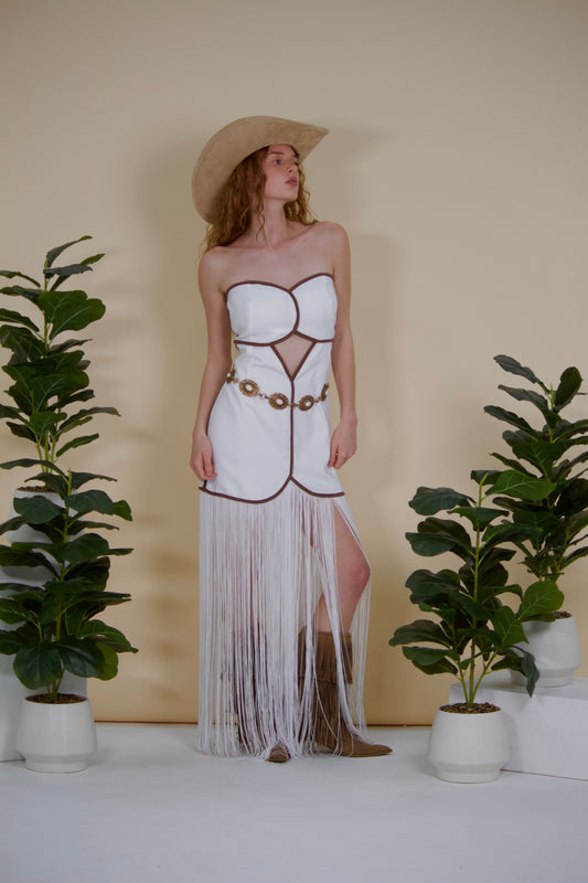Summer Dream Cutout Fringe Dress